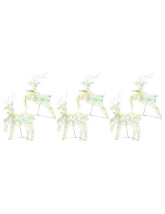 Renne LED 6 pz 180 LED Multicolore 44 x 18 x 65,5 cm PET 2