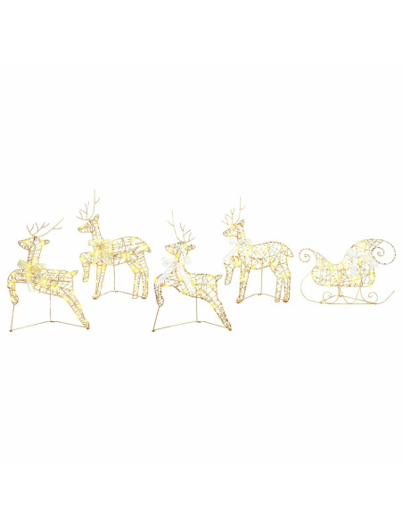 Renne LED con 40 LED 5 pcs Oro PET