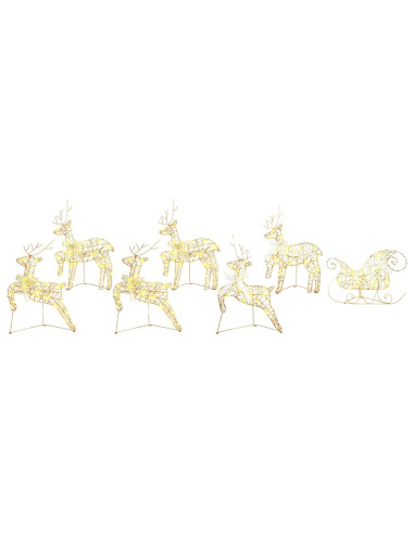 Renne LED con 40 LED 7 pcs Oro PET