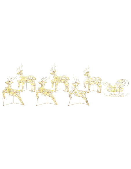 Renne LED con 40 LED 7 pcs Oro PET