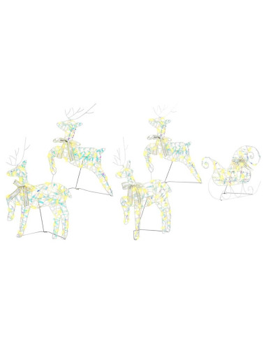 Renne LED con 40 LED 5 pcs Multicolore PET