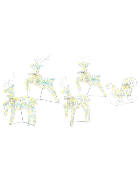 Renne LED con 40 LED 5 pcs Multicolore PET