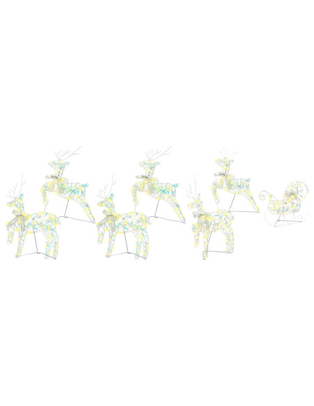 Renne LED 7 pz 40 LED Multicolore 42 x 15 x 64 cm PET