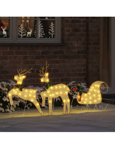 Renne LED 3 pcs Bianco caldo Tessuto