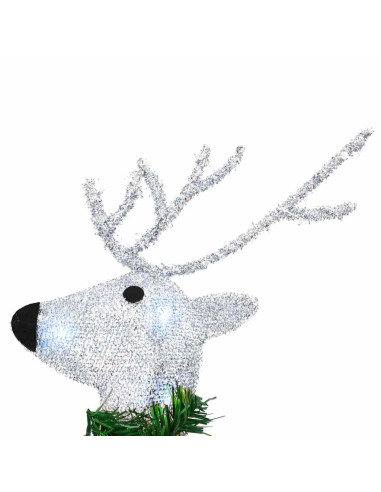 Renne LED 2 pcs Bianco Freddo 45 x 19 x 65 cm Tessuto