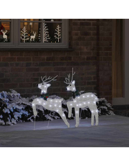 Renne LED 2 pcs Bianco Freddo 45 x 19 x 65 cm Tessuto