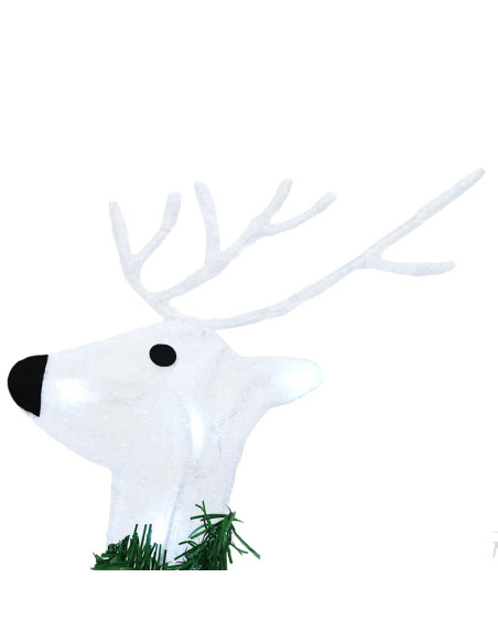 Renne LED 2 pcs Bianco Freddo 45 x 19 x 65 cm Tessuto