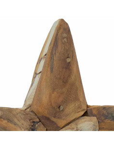 Stella di Natale Marrone 30 x 5 x 45 cm Legno di teak solido 2