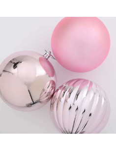 Set di Palle di Natale 15 pcs Rosa 2
