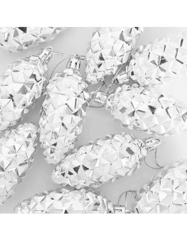 Decorazioni per Albero di Natale 40 pcs Argento