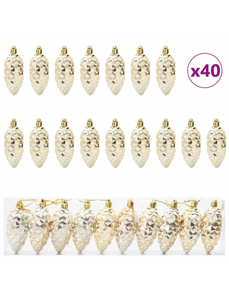 Decorazioni per Albero di Natale 40 pcs Oro