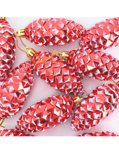 Decorazioni per Albero di Natale 40 pcs Rosso 2