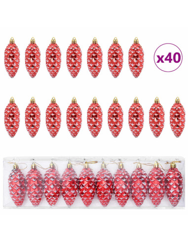 Decorazioni per Albero di Natale 40 pcs Rosso