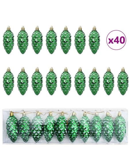 Decorazioni per Albero di Natale 40 pcs Verde