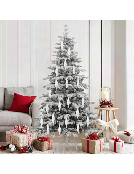 Decorazioni per Albero di Natale 40 pcs Argento