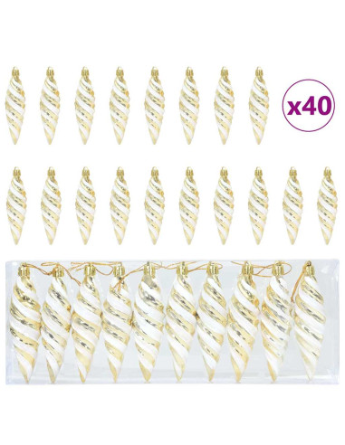 Decorazioni per Albero di Natale 40 pcs Oro