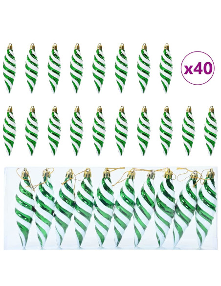 Decorazioni per Albero di Natale 40 pcs Verde
