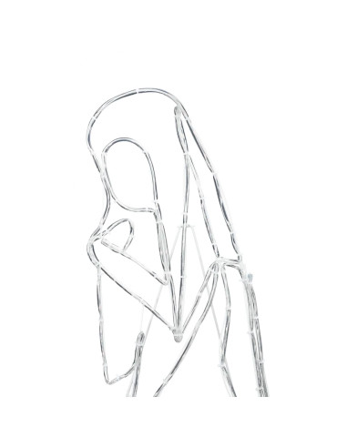 Scena di Natività Illuminata Multicolore 112 x 72 cm PVC