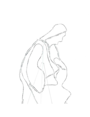 Scena di Natività Illuminata Multicolore 112 x 72 cm PVC