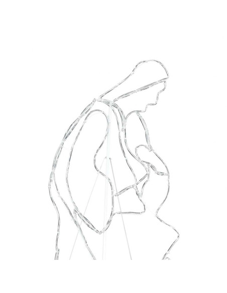 Scena di Natività Illuminata Multicolore 112 x 72 cm PVC