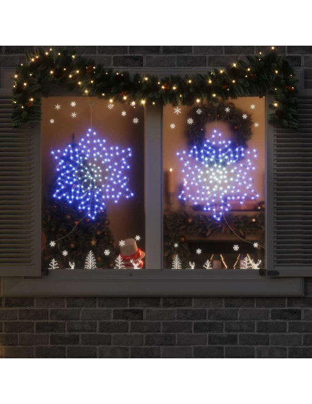 Fiocco di Neve di Natale Blu 55.5 x 55.5 x 0.75 cm PVC