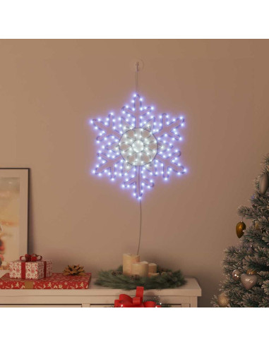 Fiocco di Neve di Natale Blu 55.5 x 55.5 x 0.75 cm PVC