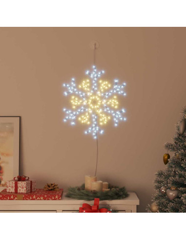 Fiocco di Neve di Natale Bianco caldo 56 x 49 x 0.7 cm PVC