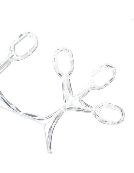 Fiocco di Neve di Natale Bianco caldo 45 x 38 cm PVC