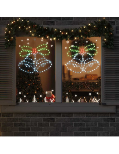 Campana di Natale Illuminata Multicolore 56 x 46 cm PVC