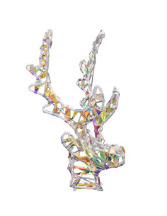 Slitta trainata da renna Bianco caldo 30 x 12 x 54,5 cm PET 2