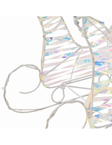 Slitta trainata da renna Bianco caldo 30 x 12 x 54,5 cm PET