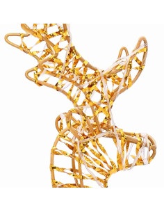 Slitta trainata da renna Bianco caldo 30 x 12 x 55 cm PET 2