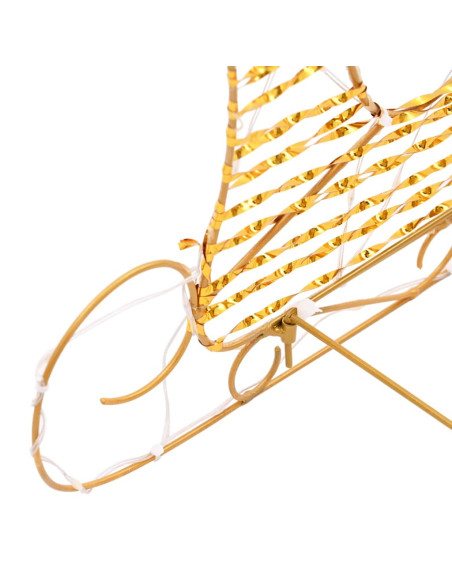 Slitta trainata da renna Bianco caldo 30 x 12 x 55 cm PET