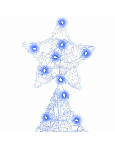 Albero di Natale con 100 LED Blu 120 cm Acrilico