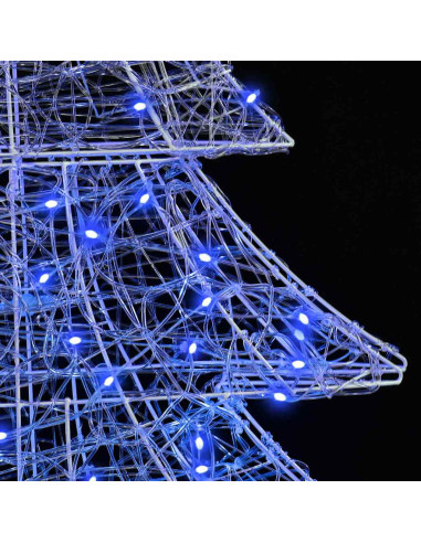 Albero di Natale con 100 LED Blu 120 cm Acrilico