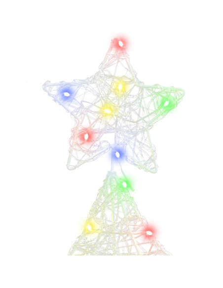Albero di Natale con 100 LED Multicolore 120 cm Acrilico