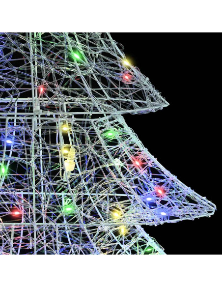 Albero di Natale con 100 LED Multicolore 120 cm Acrilico