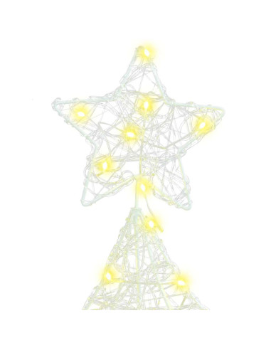 Albero di Natale con 160 LED Bianco caldo 150 cm Acrilico