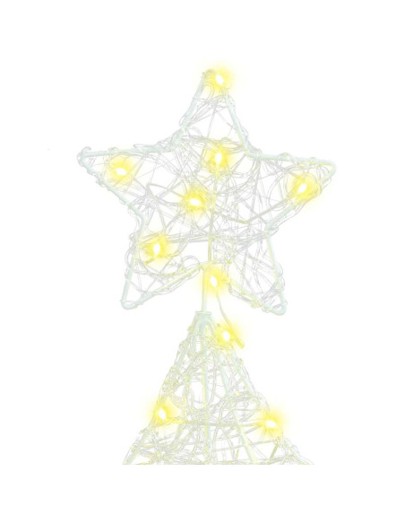 Albero di Natale con 160 LED Bianco caldo 150 cm Acrilico