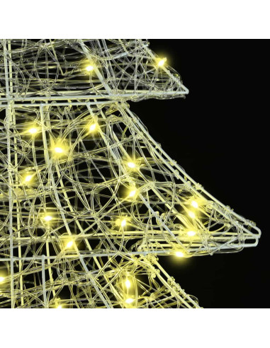 Albero di Natale con 160 LED Bianco caldo 150 cm Acrilico