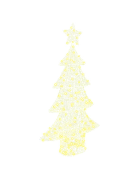 Albero di Natale con 160 LED Bianco caldo 150 cm Acrilico