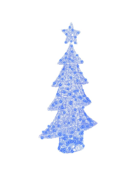 Albero di Natale con 160 LED Blu 150 cm Acrilico