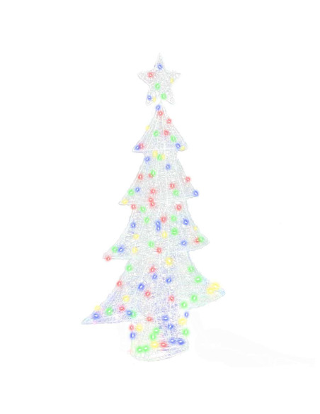 Albero di Natale con 160 LED Multicolore 150 cm Acrilico