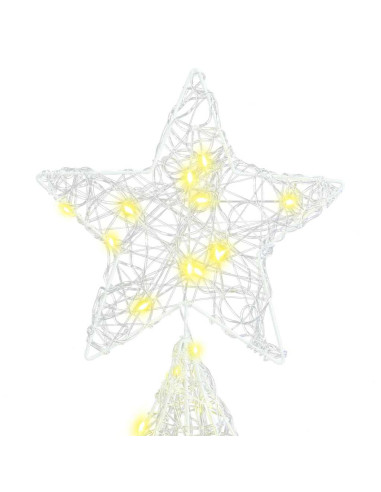 Albero di Natale con 240 LED Bianco caldo 180 cm Acrilico