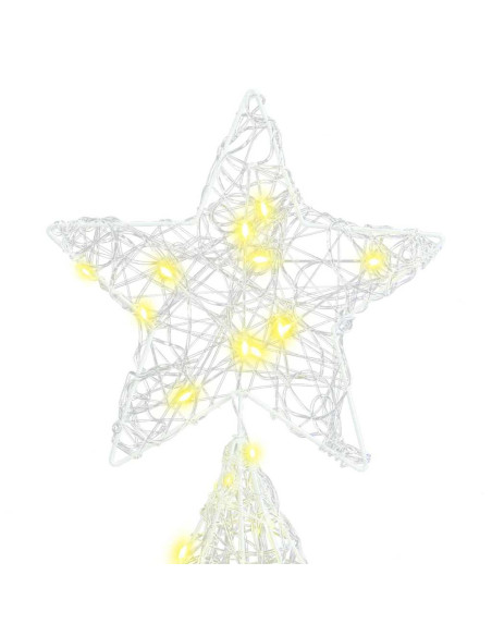 Albero di Natale con 240 LED Bianco caldo 180 cm Acrilico