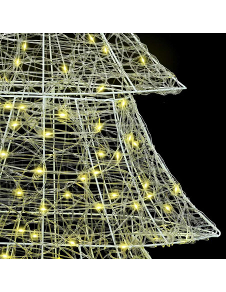 Albero di Natale con 240 LED Bianco caldo 180 cm Acrilico