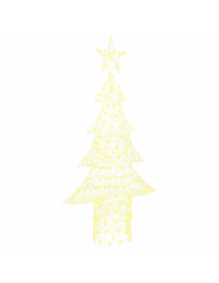 Albero di Natale con 240 LED Bianco caldo 180 cm Acrilico