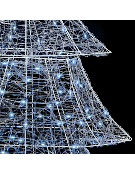 Albero di Natale con 240 LED Bianco freddo 180 cm Acrilico