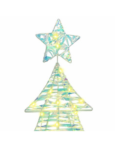 Albero di Natale con 120 LED Bianco caldo 120 cm PET 2
