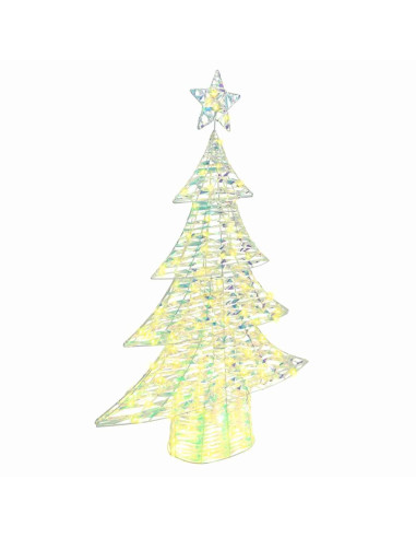 Albero di Natale con 120 LED Bianco caldo 120 cm PET